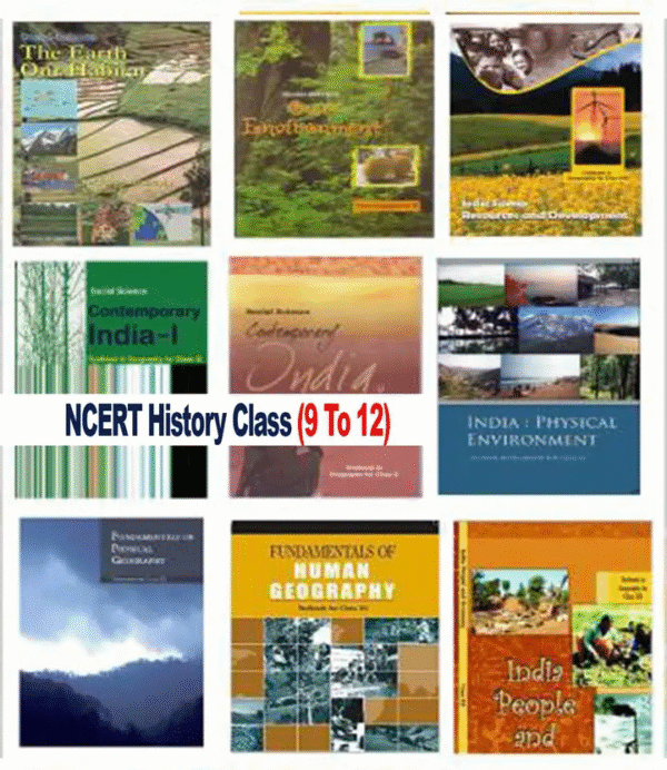 NCERT Geography Books Set UPSC for Class 6 to 12 - 9 Binding Books (Latest Edition, CBSE, Binding Included, IAS, Civil Services, IFS etc exam prepration)